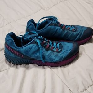 Merrell Blue and Pink Athletic Shoes